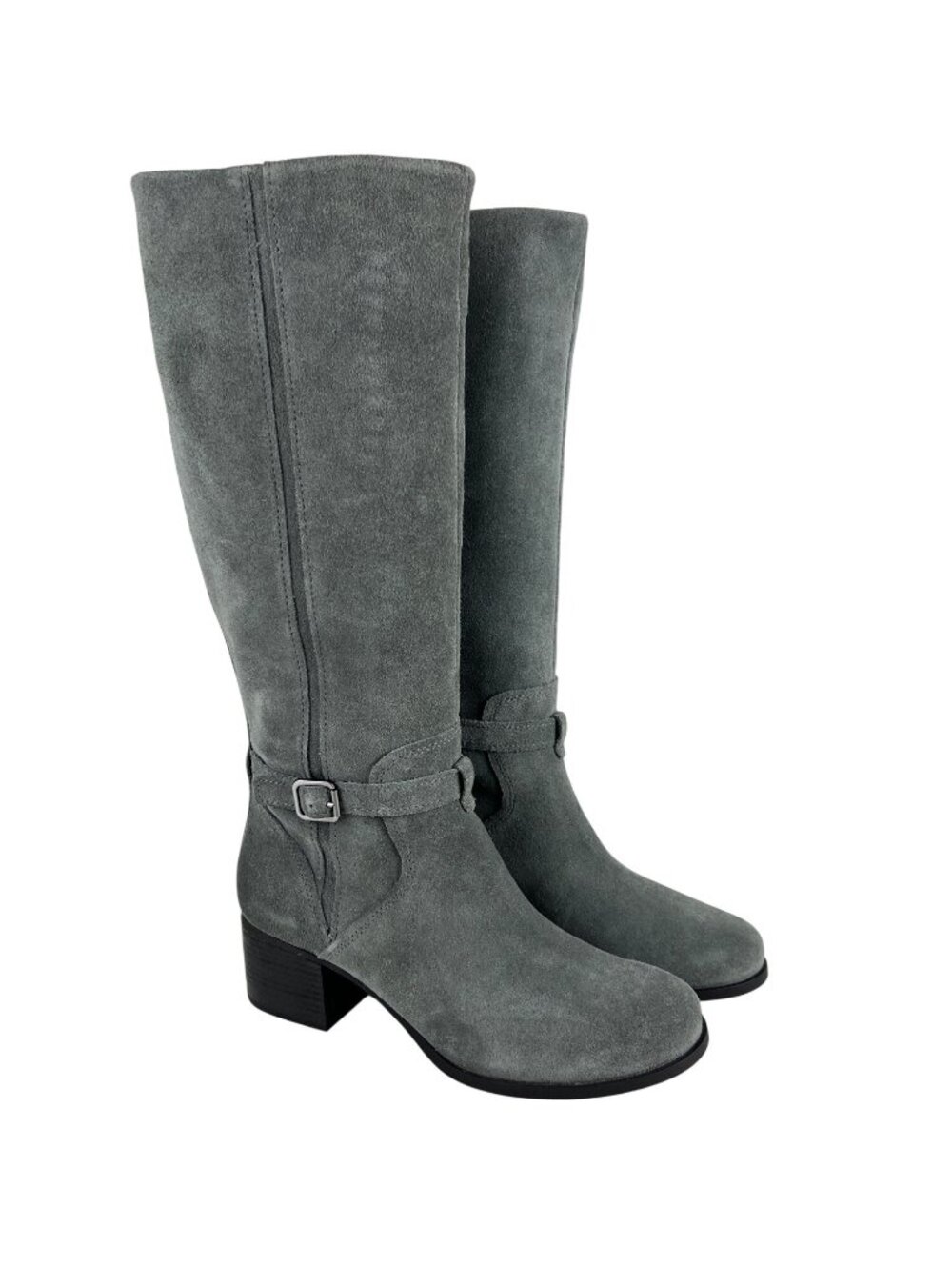 Koolaburra Ugg Womens Madeley Tall Boots 1105860 Gray Suede Block Heel size 11